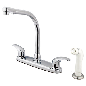 Legacy Two-Handle 4-Hole 8" Centerset Kitchen Faucet with Side Sprayer