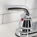 Restoration Two-Handle 4-Hole 8" Centerset Kitchen Faucet with White Side Sprayer