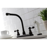 American Classic Two-Handle 4-Hole 8" Centerset Kitchen Faucet with Side Sprayer