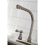 American Classic Two-Handle 4-Hole 8" Centerset Kitchen Faucet with Side Sprayer