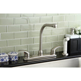 Legacy Two-Handle 4-Hole 8" Centerset Kitchen Faucet with Side Sprayer