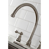 American Classic Two-Handle 4-Hole 8" Centerset Kitchen Faucet with Side Sprayer