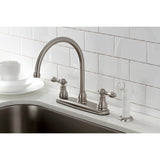 American Classic Two-Handle 4-Hole 8" Centerset Kitchen Faucet with Side Sprayer