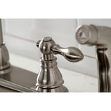 American Classic Two-Handle 4-Hole 8" Centerset Kitchen Faucet with Side Sprayer