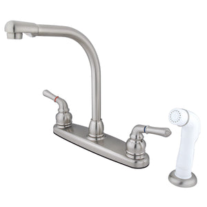 Magellan Two-Handle 4-Hole 8" Centerset Kitchen Faucet with Side Sprayer