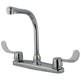 Two-Handle 2-Hole 8" Centerset Kitchen Faucet