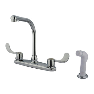 Magellan Two-Handle 4-Hole 8" Centerset Kitchen Faucet with Side Sprayer