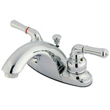 Naples Double-Handle 3-Hole Deck Mount 4-Inch Centerset Bathroom Faucet with Pop-Up Drain