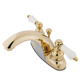 English Country Double-Handle 3-Hole Deck Mount 4-Inch Centerset Bathroom Faucet with Pop-Up Drain