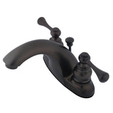 English Country Double-Handle 3-Hole Deck Mount 4-Inch Centerset Bathroom Faucet with Pop-Up Drain