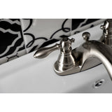 American Classic Double-Handle 3-Hole Deck Mount 4-Inch Centerset Bathroom Faucet with Pop-Up Drain