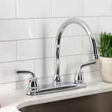 Restoration Two-Handle 3-Hole 8" Centerset Kitchen Faucet