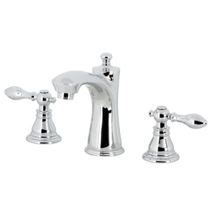 American Classic Two-Handle 3-Hole Deck Mount Widespread Bathroom Faucet with Retail Pop-Up Drain