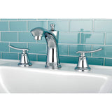 Jamestown Two-Handle 3-Hole Deck Mount Widespread Bathroom Faucet with Retail Pop-Up Drain