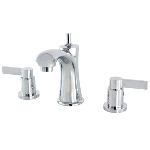 NuvoFusion Two-Handle 3-Hole Deck Mount Widespread Bathroom Faucet with Retail Pop-Up Drain