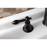 American Classic Two-Handle 3-Hole Deck Mount Widespread Bathroom Faucet with Retail Pop-Up Drain