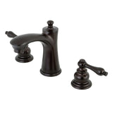 Victorian Two-Handle 3-Hole Deck Mount Widespread Bathroom Faucet with Retail Pop-Up Drain