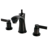 NuvoFusion Two-Handle 3-Hole Deck Mount Widespread Bathroom Faucet with Retail Pop-Up Drain