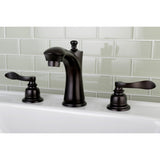 NuWave French Two-Handle 3-Hole Deck Mount Widespread Bathroom Faucet with Retail Pop-Up Drain