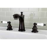 Victorian Two-Handle 3-Hole Deck Mount Widespread Bathroom Faucet with Retail Pop-Up Drain