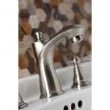 American Classic Two-Handle 3-Hole Deck Mount Widespread Bathroom Faucet with Retail Pop-Up Drain