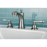 Royale Two-Handle 3-Hole Deck Mount Widespread Bathroom Faucet with Retail Pop-Up Drain