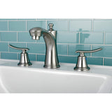 Jamestown Two-Handle 3-Hole Deck Mount Widespread Bathroom Faucet with Retail Pop-Up Drain