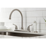 Yosemite Two-Handle 4-Hole 8" Centerset Kitchen Faucet with Side Sprayer