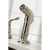 Yosemite Two-Handle 4-Hole 8" Centerset Kitchen Faucet with Side Sprayer