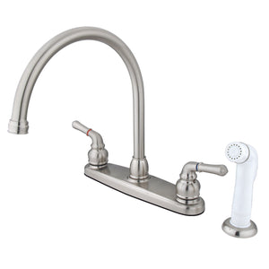 Magellan Two-Handle 4-Hole 8" Centerset Kitchen Faucet with Side Sprayer