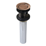 Trimscape Brass Push Pop-Up Bathroom Sink Drain with Overflow, 22 Gauge