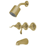 NuWave French Triple-Handle Tub and Shower Faucet