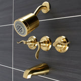 NuWave French Triple-Handle Tub and Shower Faucet