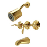 NuWave French Triple-Handle Tub and Shower Faucet