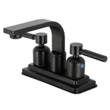 Concord Double-Handle 2-Hole Deck Mount 4-Inch Centerset Bathroom Faucet with Push-Up Pop-Up