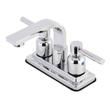 Concord Double-Handle 2-Hole Deck Mount 4-Inch Centerset Bathroom Faucet with Push-Up Pop-Up