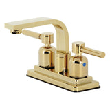 Concord Double-Handle 2-Hole Deck Mount 4-Inch Centerset Bathroom Faucet with Push-Up Pop-Up