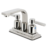 Concord Double-Handle 2-Hole Deck Mount 4-Inch Centerset Bathroom Faucet with Push-Up Pop-Up