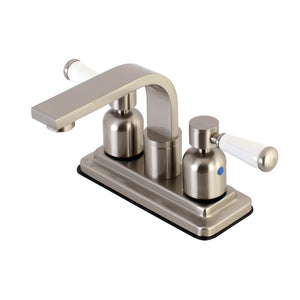 Paris Double-Handle 2-Hole Deck Mount 4-Inch Centerset Bathroom Faucet with Push-Up Pop-Up