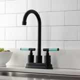 Kaiser Two-Handle 2-Hole Deck Mount Bar Faucet