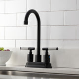 Kaiser Two-Handle 2-Hole Deck Mount Bar Faucet