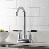 Kaiser Two-Handle 2-Hole Deck Mount Bar Faucet