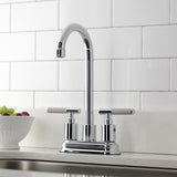 Kaiser Two-Handle 2-Hole Deck Mount Bar Faucet