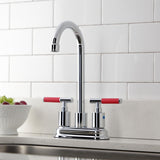 Kaiser Two-Handle 2-Hole Deck Mount Bar Faucet