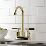 Kaiser Two-Handle 2-Hole Deck Mount Bar Faucet