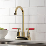 Kaiser Two-Handle 2-Hole Deck Mount Bar Faucet