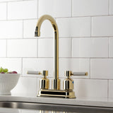 Kaiser Two-Handle 2-Hole Deck Mount Bar Faucet