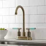 Kaiser Two-Handle 2-Hole Deck Mount Bar Faucet