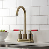 Kaiser Two-Handle 2-Hole Deck Mount Bar Faucet