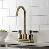 Kaiser Two-Handle 2-Hole Deck Mount Bar Faucet